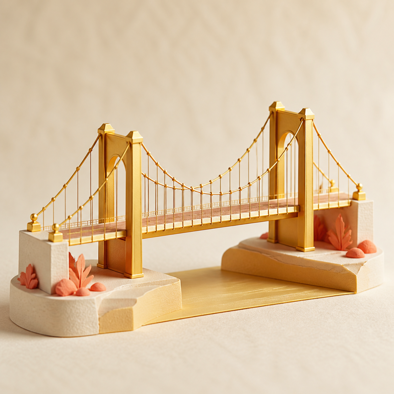 金色纸桥任务插画